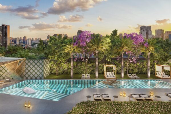 perspectiva piscina descoberta